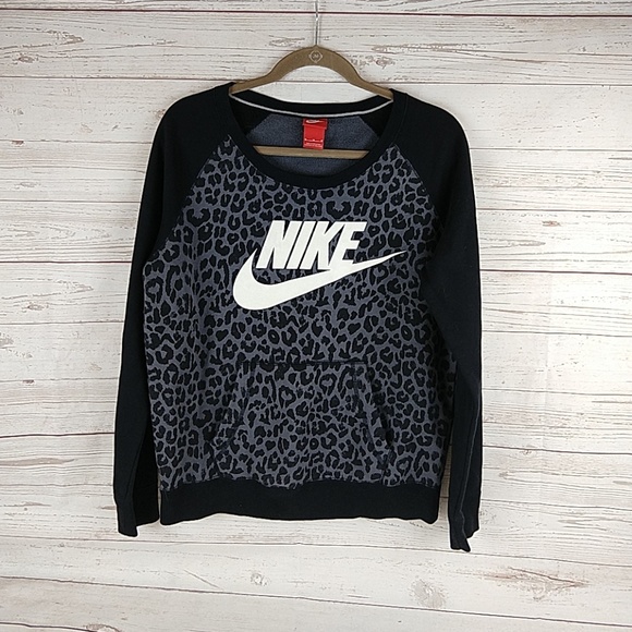 (sold)Nike rally cheetah leopard sweatshirt M - Picture 3 of 8